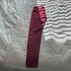Red yoga pants from AlO
